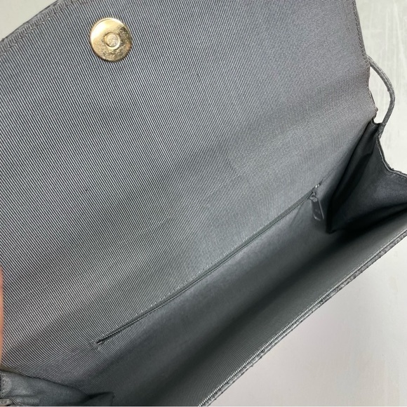 Vintage Minimalist Grey Snakeskin Purse Bag Crossbody Shoulder - Picture 9 of 9